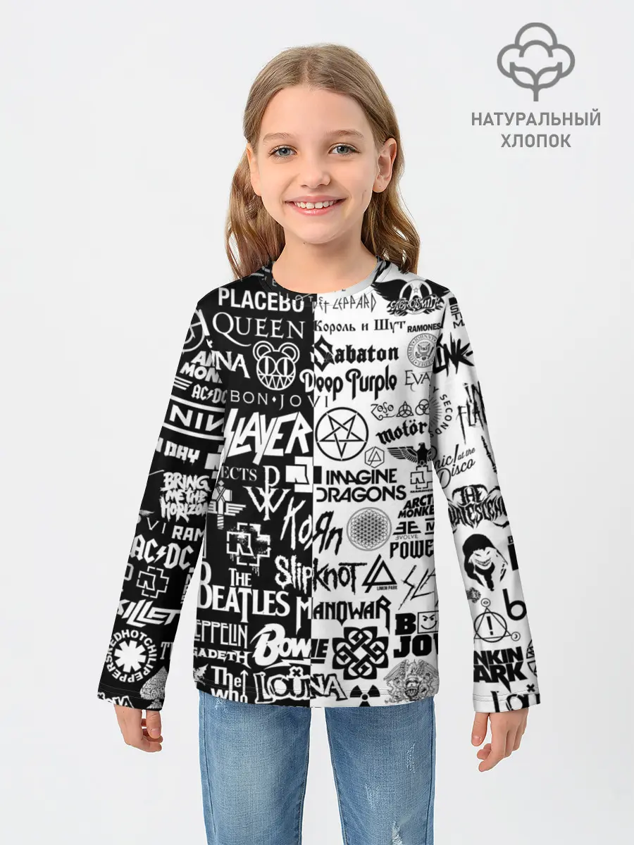 Детский лонгслив / ЛОГОТИПЫ РОК ГРУПП