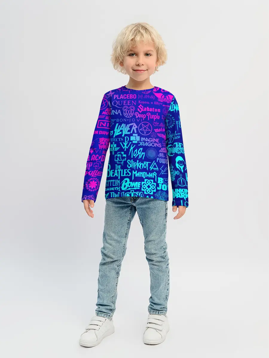 Детский лонгслив / ЛОГОТИПЫ РОК ГРУПП