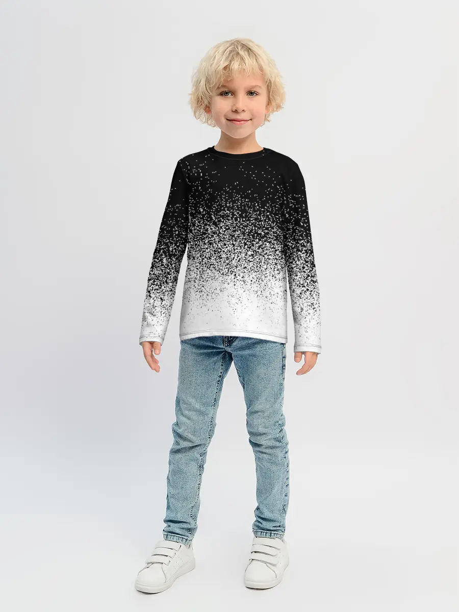 Детский лонгслив / BLACK AND WHITE ABSTRACTION