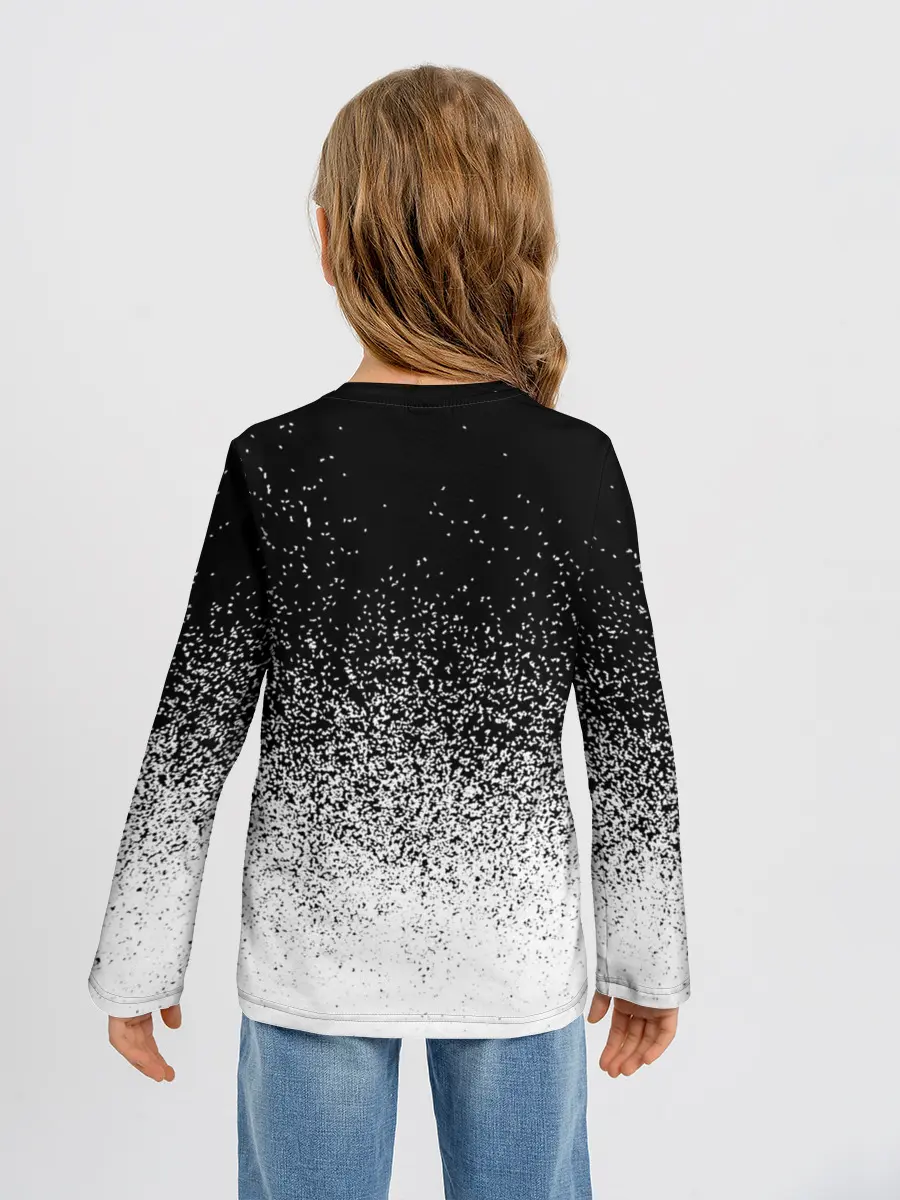 Детский лонгслив / BLACK AND WHITE ABSTRACTION