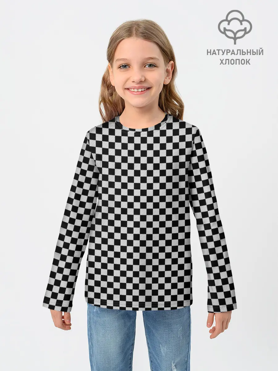 Детский лонгслив / Checkerboard Color