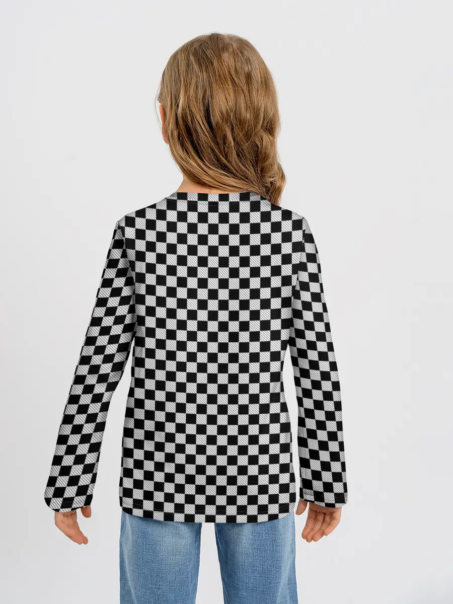 Детский лонгслив / Checkerboard Color
