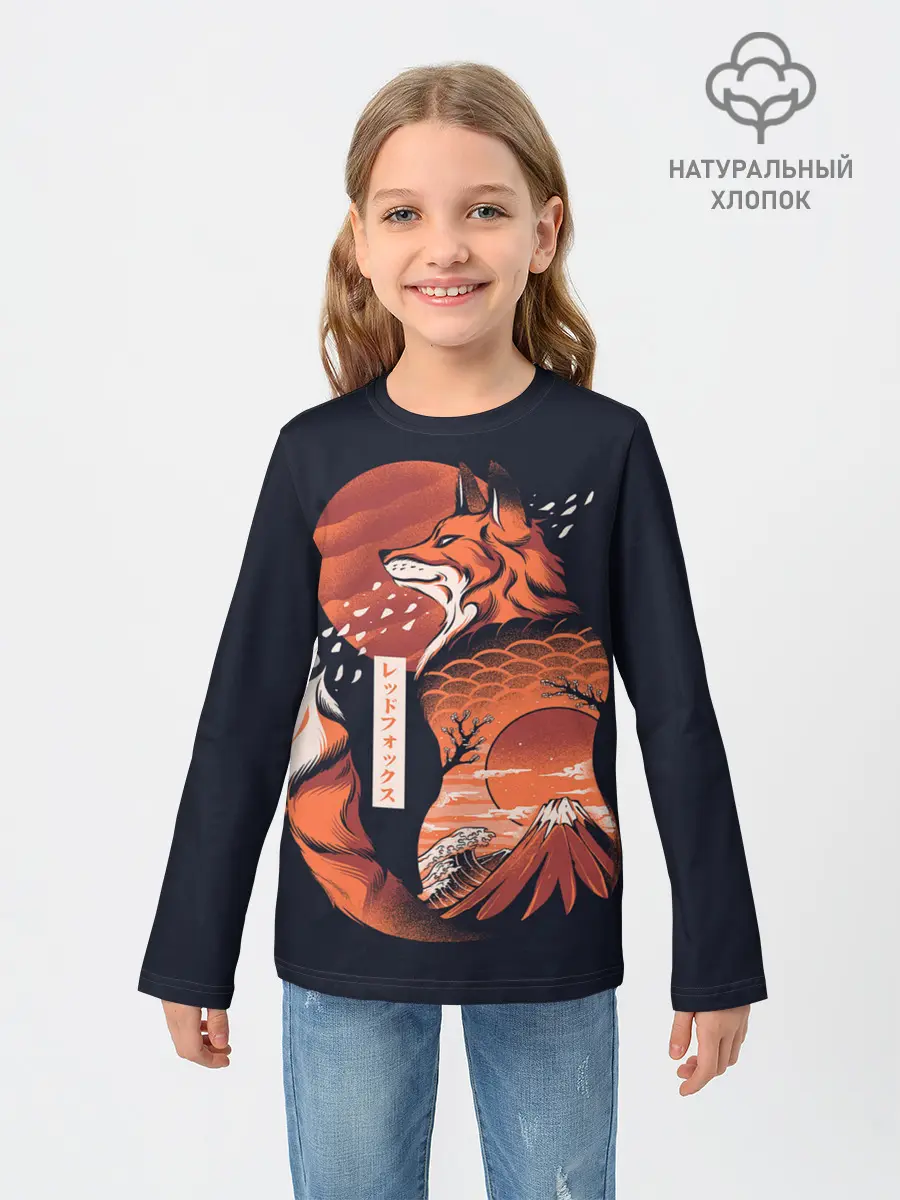 Детский лонгслив / Японская Лиса