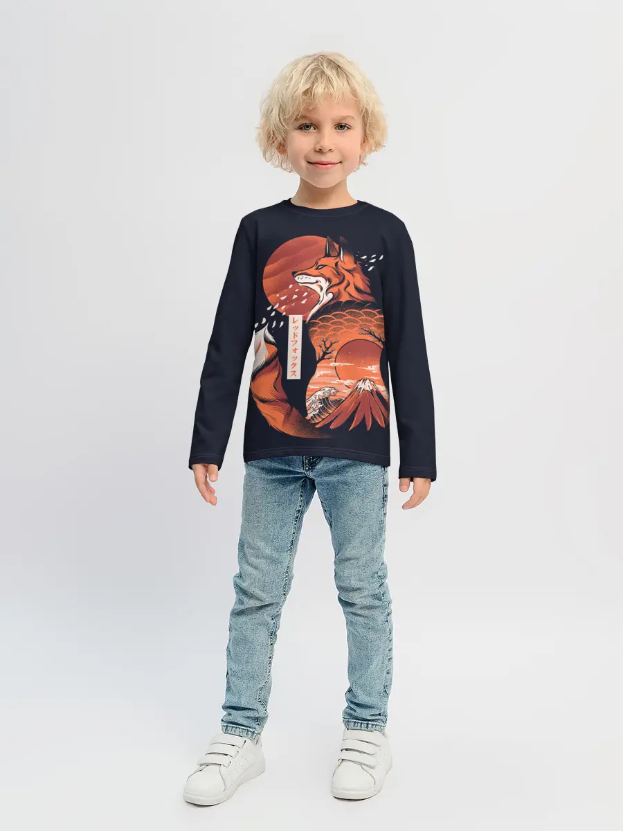 Детский лонгслив / Японская Лиса