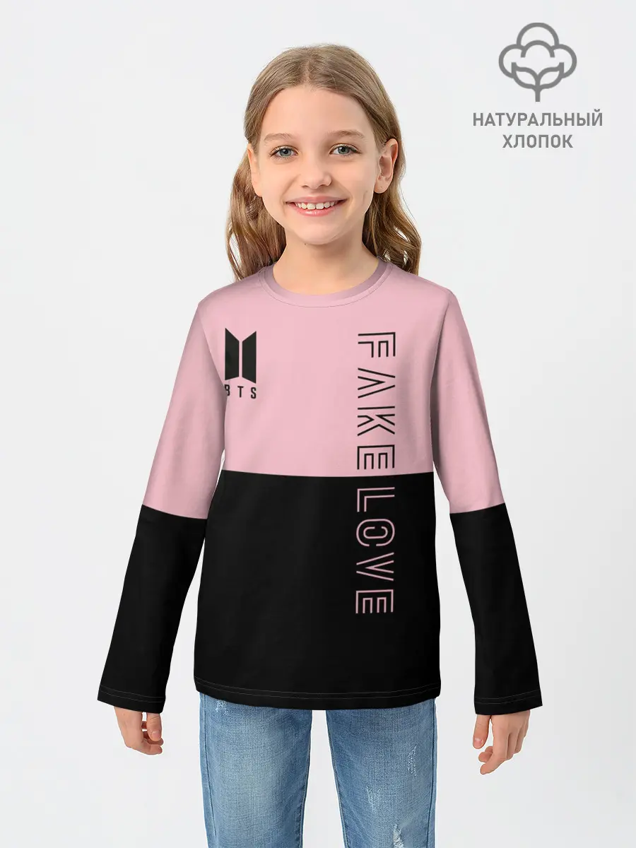Детский лонгслив / BTS Fake Love