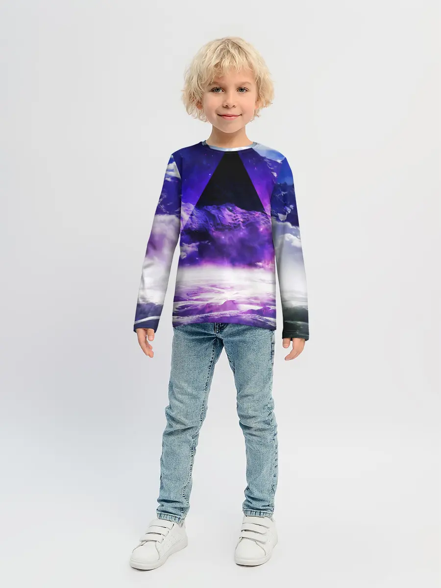 Детский лонгслив / Космический треугольник