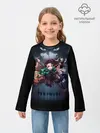 Детский лонгслив / Kimetsu no Yaiba на черном