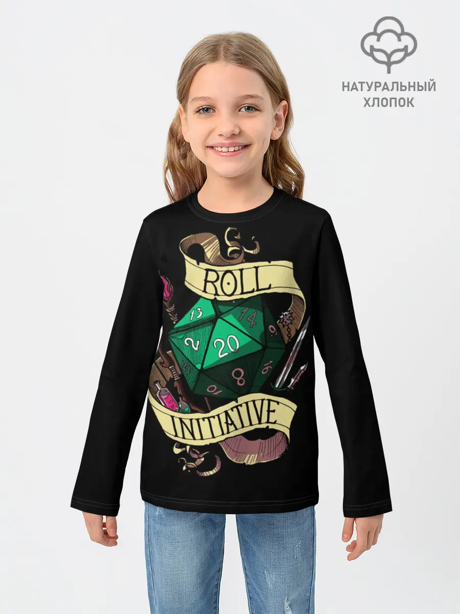 Детский лонгслив / Roll 20