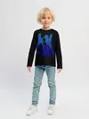 Детский лонгслив / Боевой робот Евангелион синий