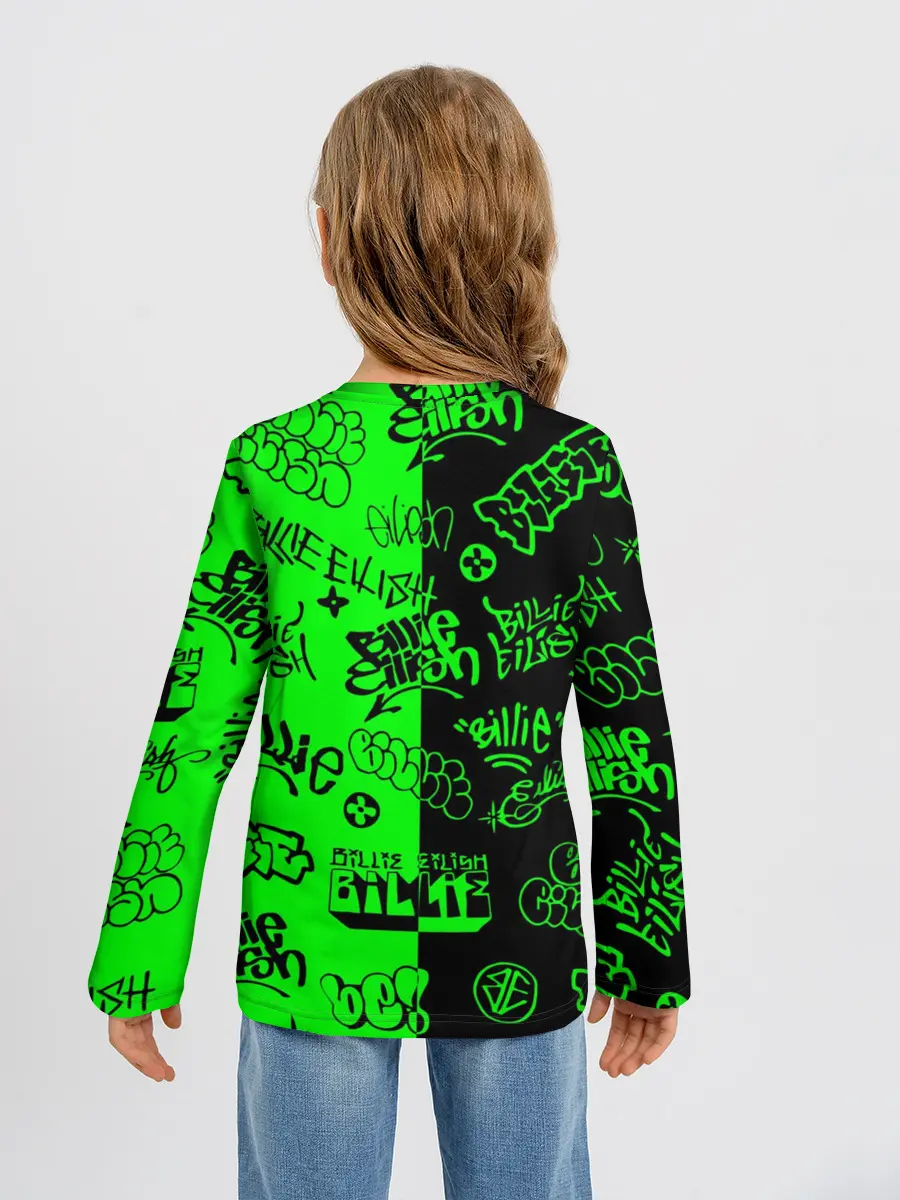 Детский лонгслив / Billie Eilish Graffiti two col