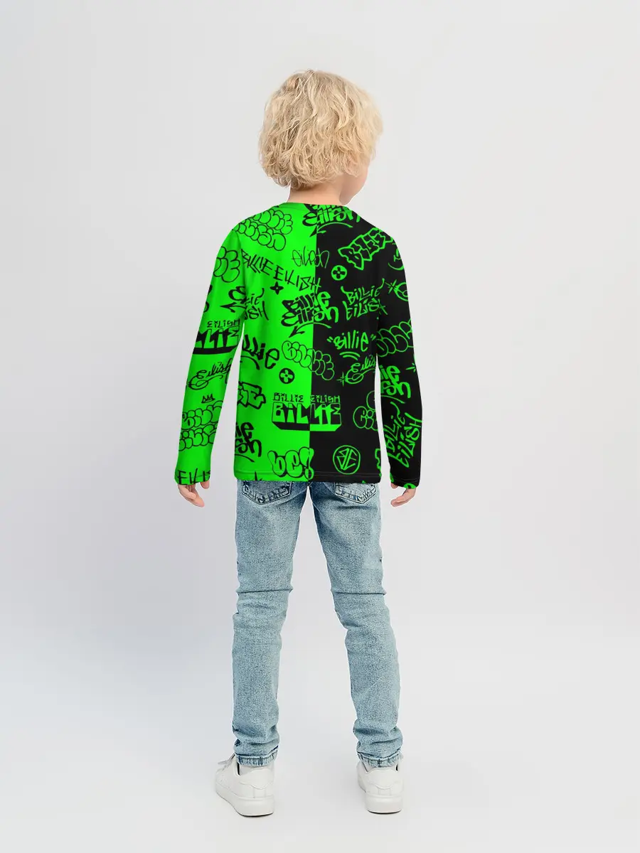 Детский лонгслив / Billie Eilish Graffiti two col