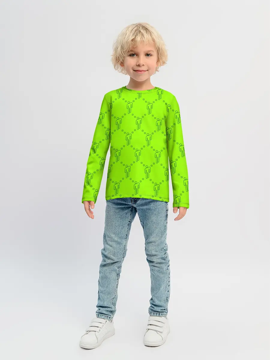 Детский лонгслив / Billie Eilish pattern