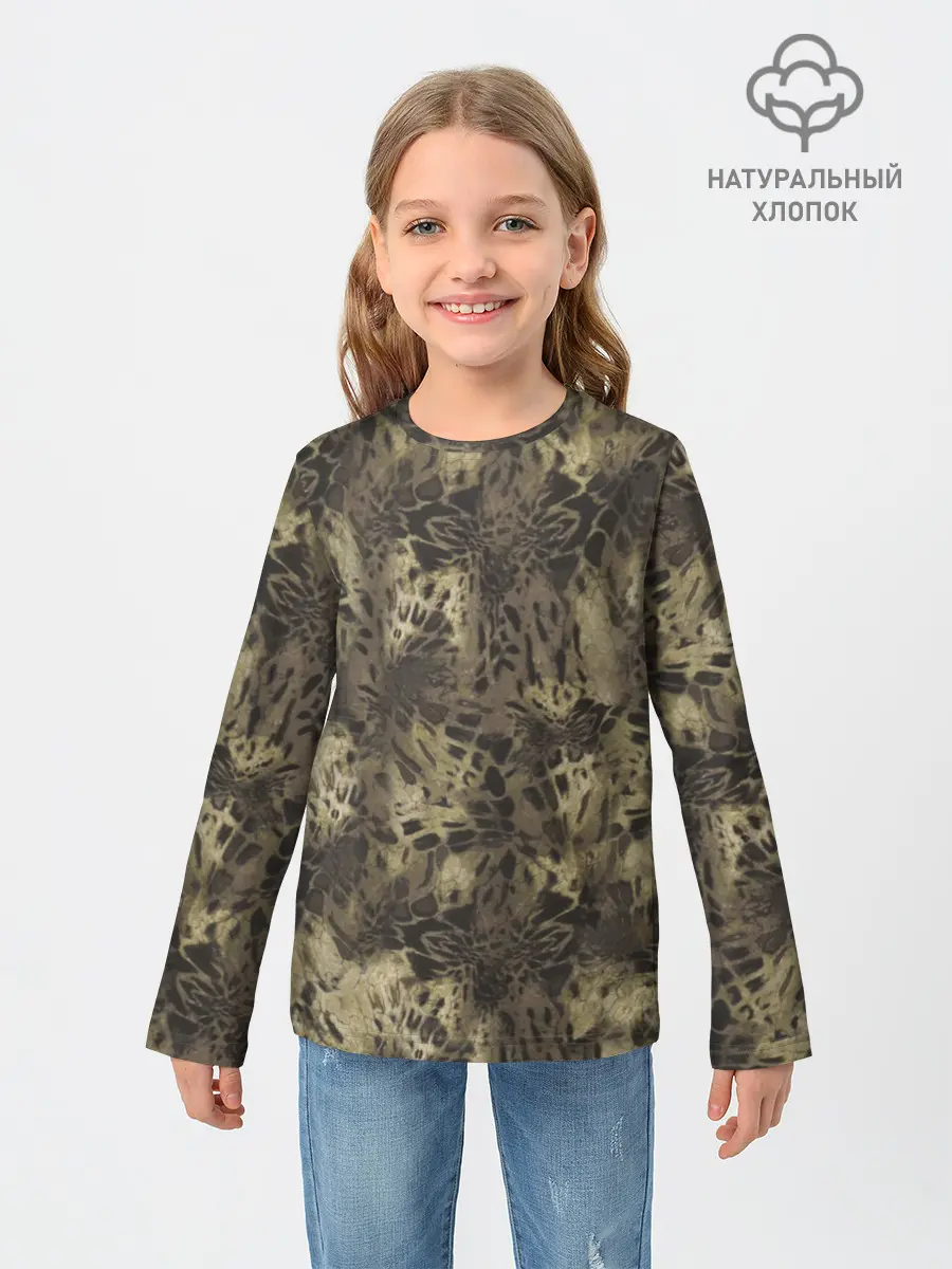 Детский лонгслив / Камуфляж Prym1 Woodlands Camo