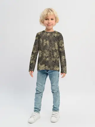 Детский лонгслив / Камуфляж Prym1 Woodlands Camo