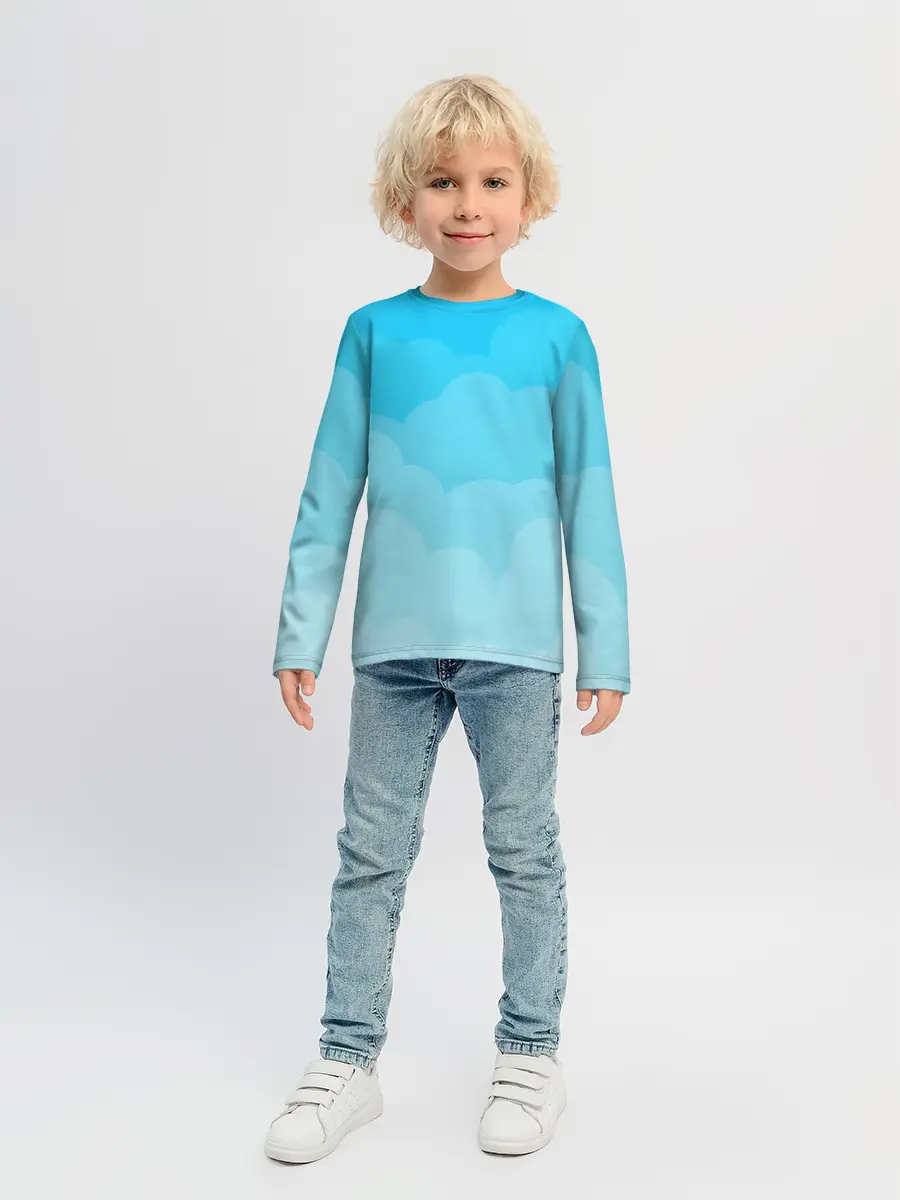 Детский лонгслив / Голубые облака