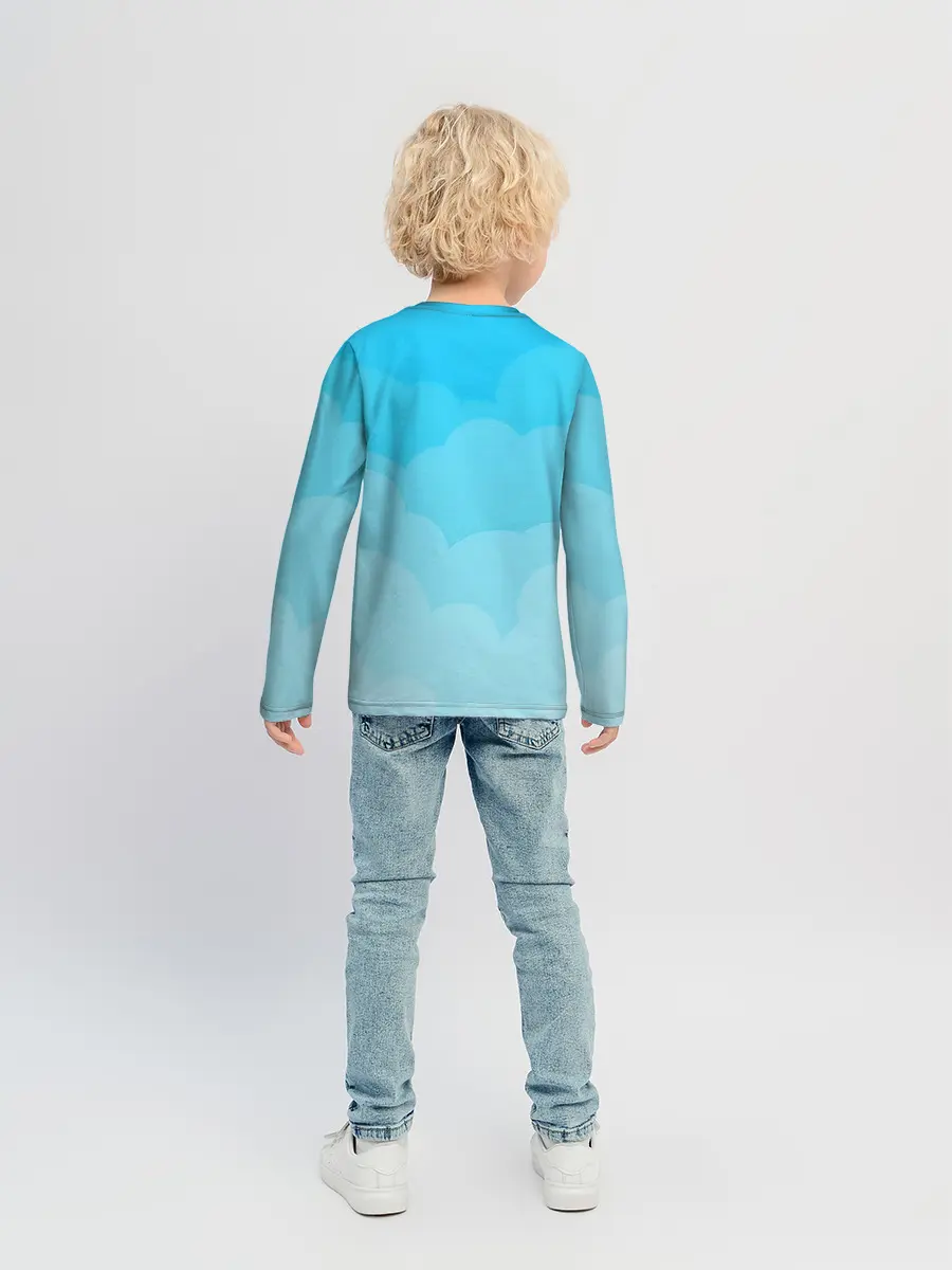 Детский лонгслив / Голубые облака