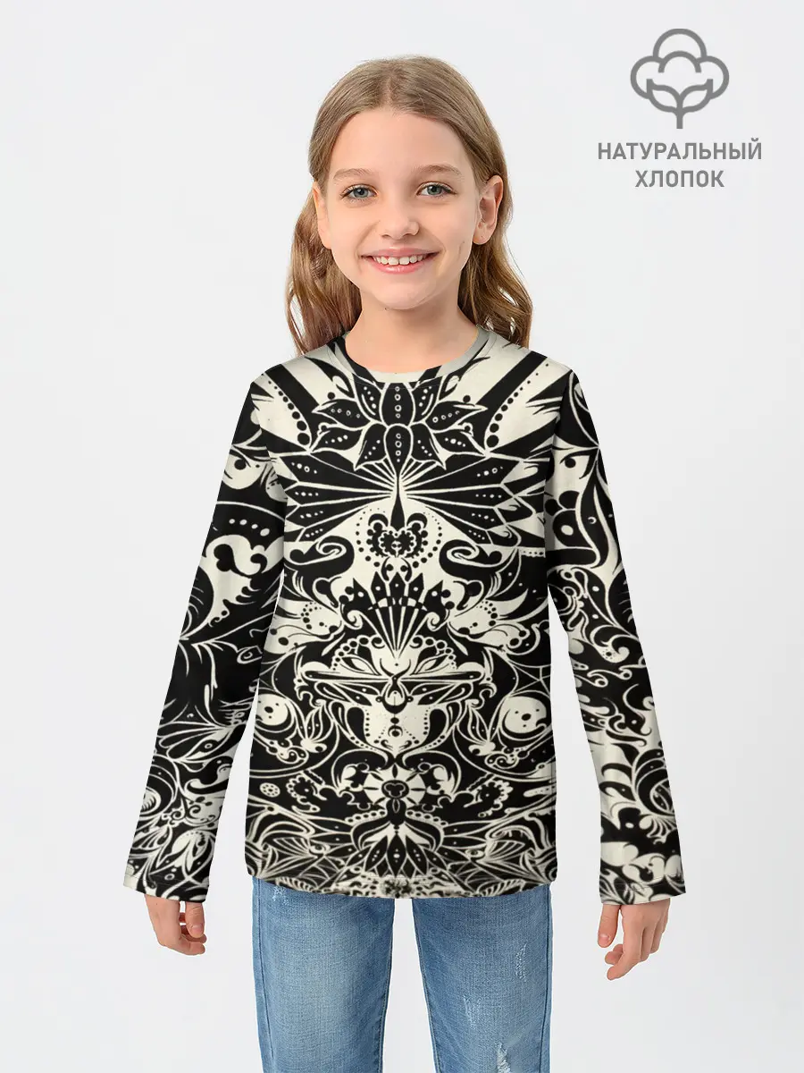 Детский лонгслив / Муар