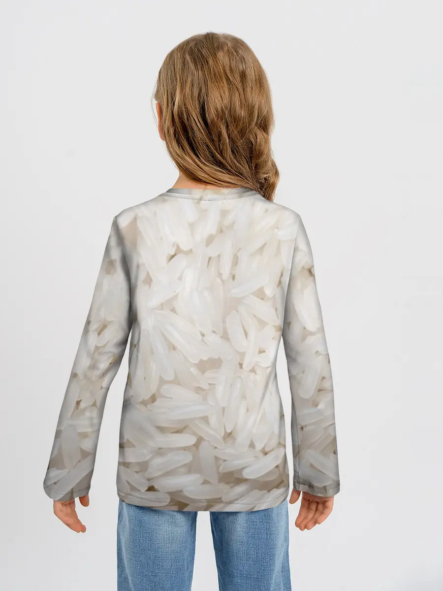 Детский лонгслив / Рис/еда