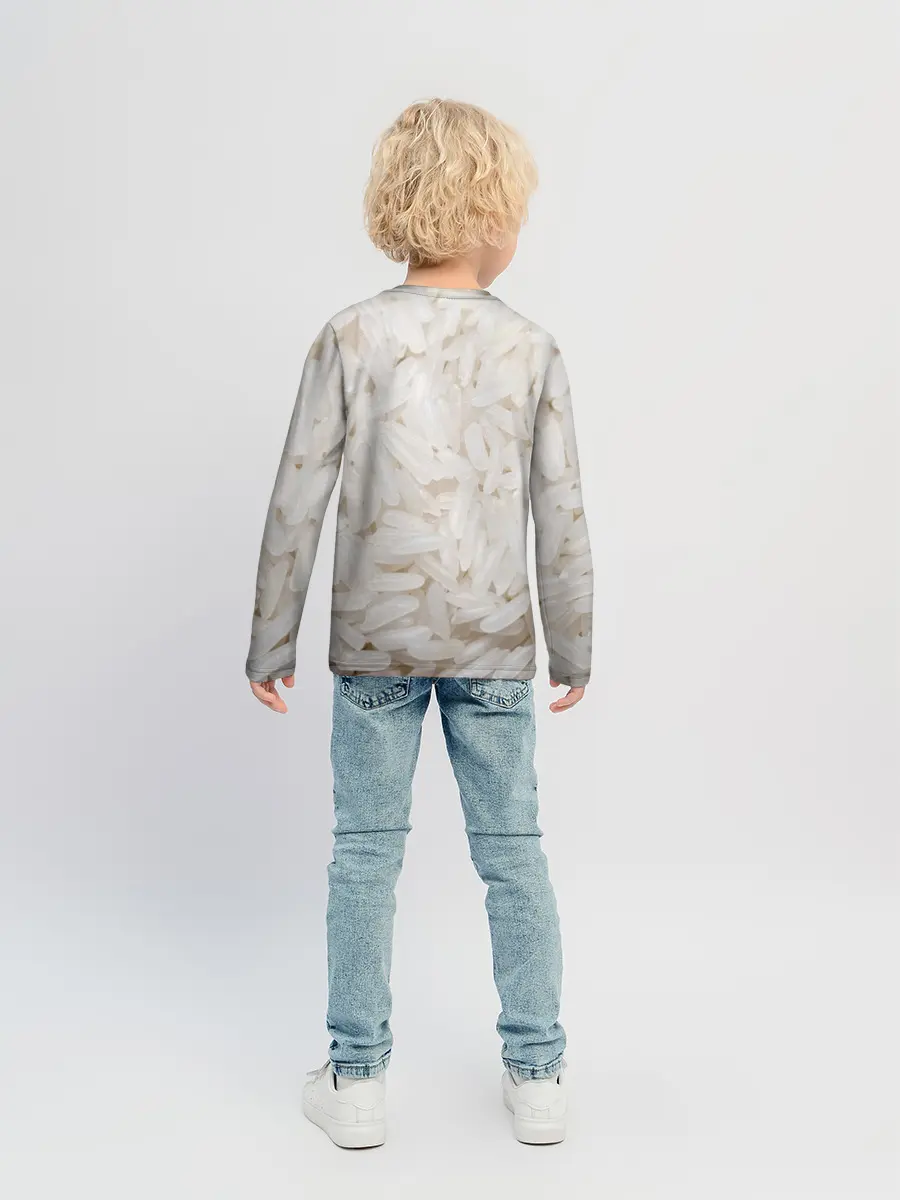 Детский лонгслив / Рис/еда