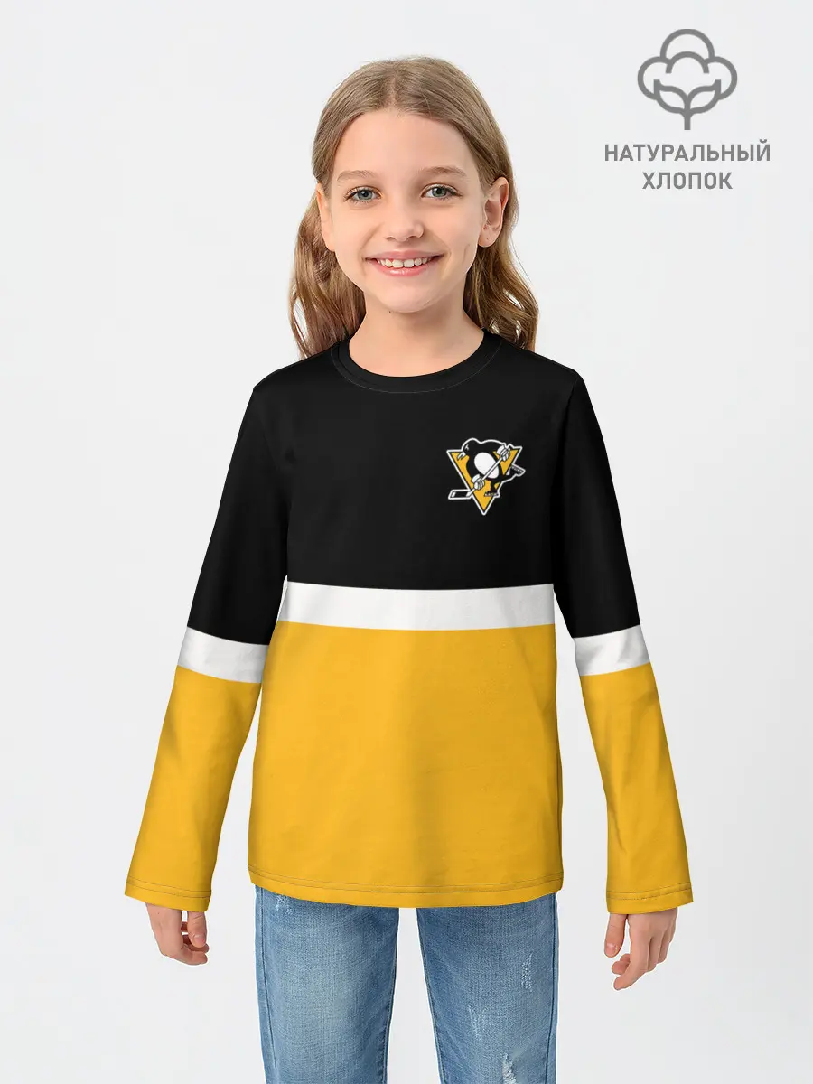 Детский лонгслив / Питтсбург Пингвинз НХЛ