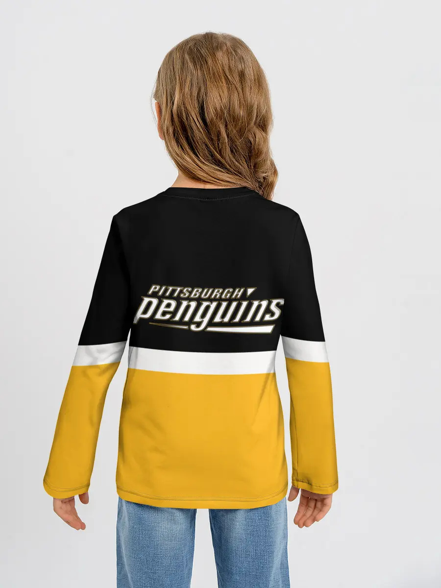 Детский лонгслив / Питтсбург Пингвинз НХЛ