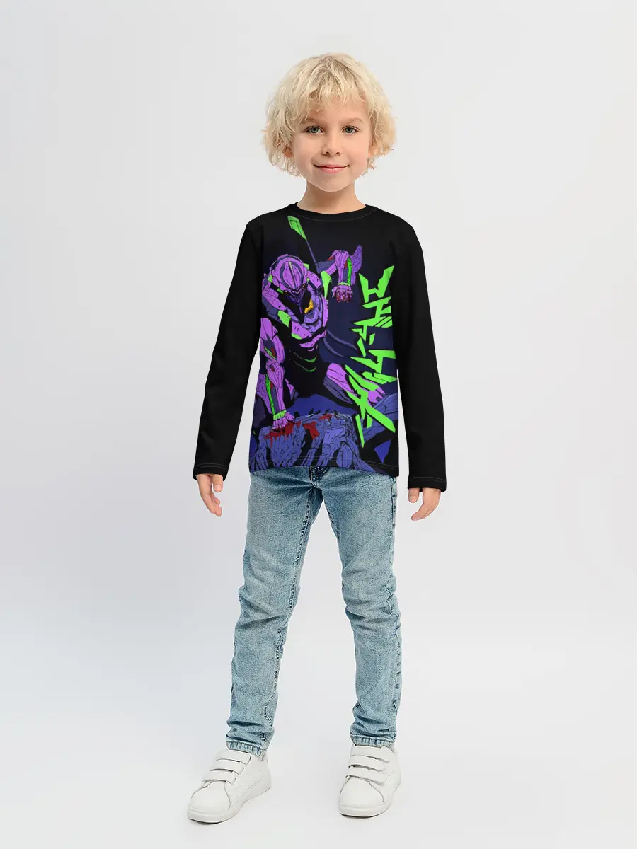 Детский лонгслив / Евангелион - EVA 01