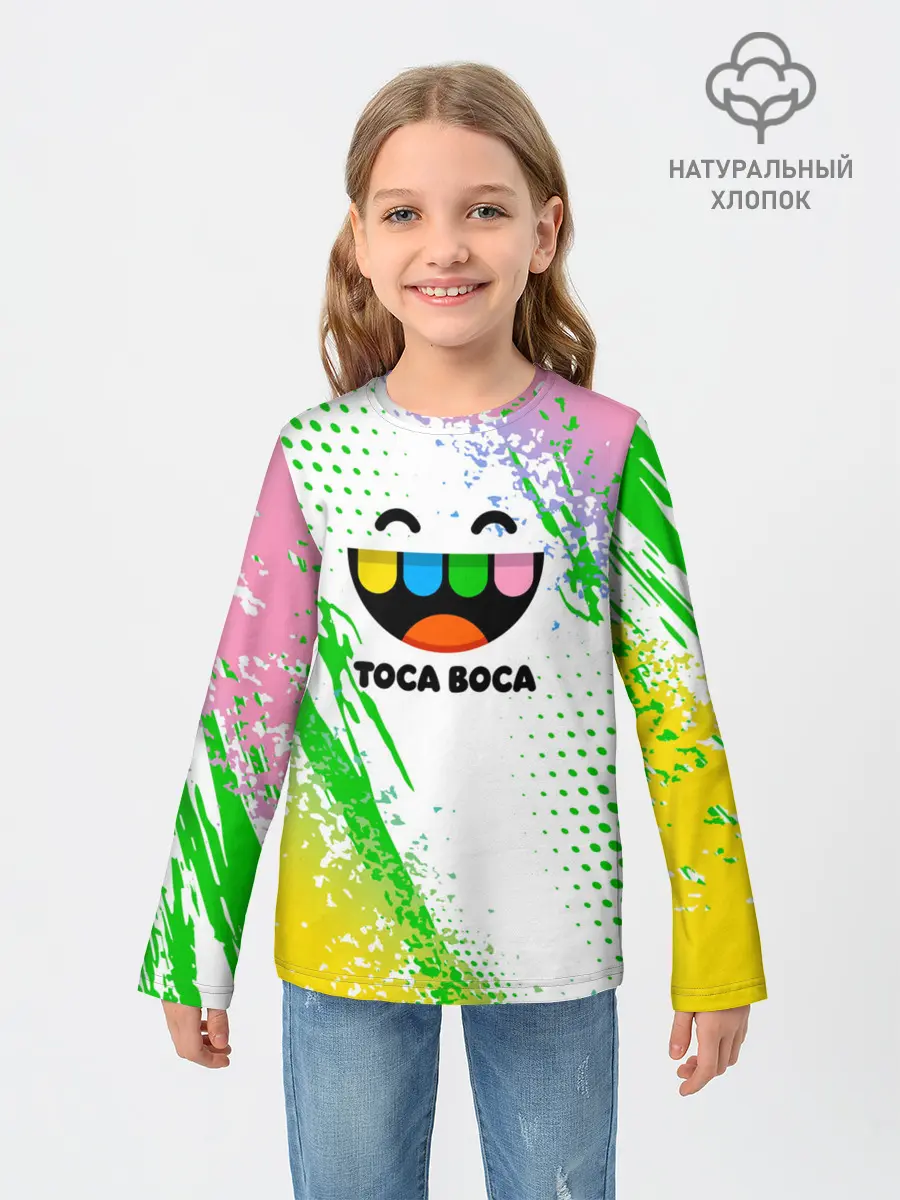 Детский лонгслив / Toca Boca: Улыбашка.