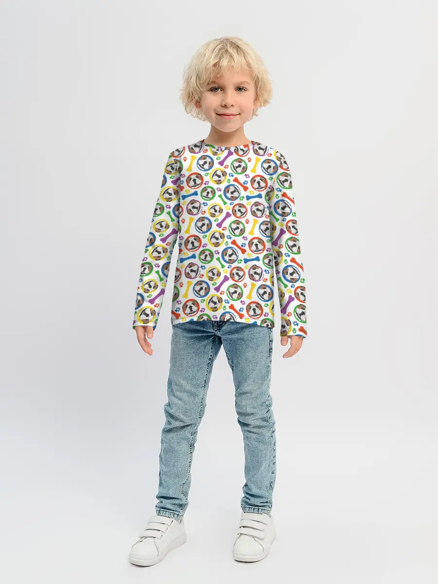 Детский лонгслив / Английский Бульдог