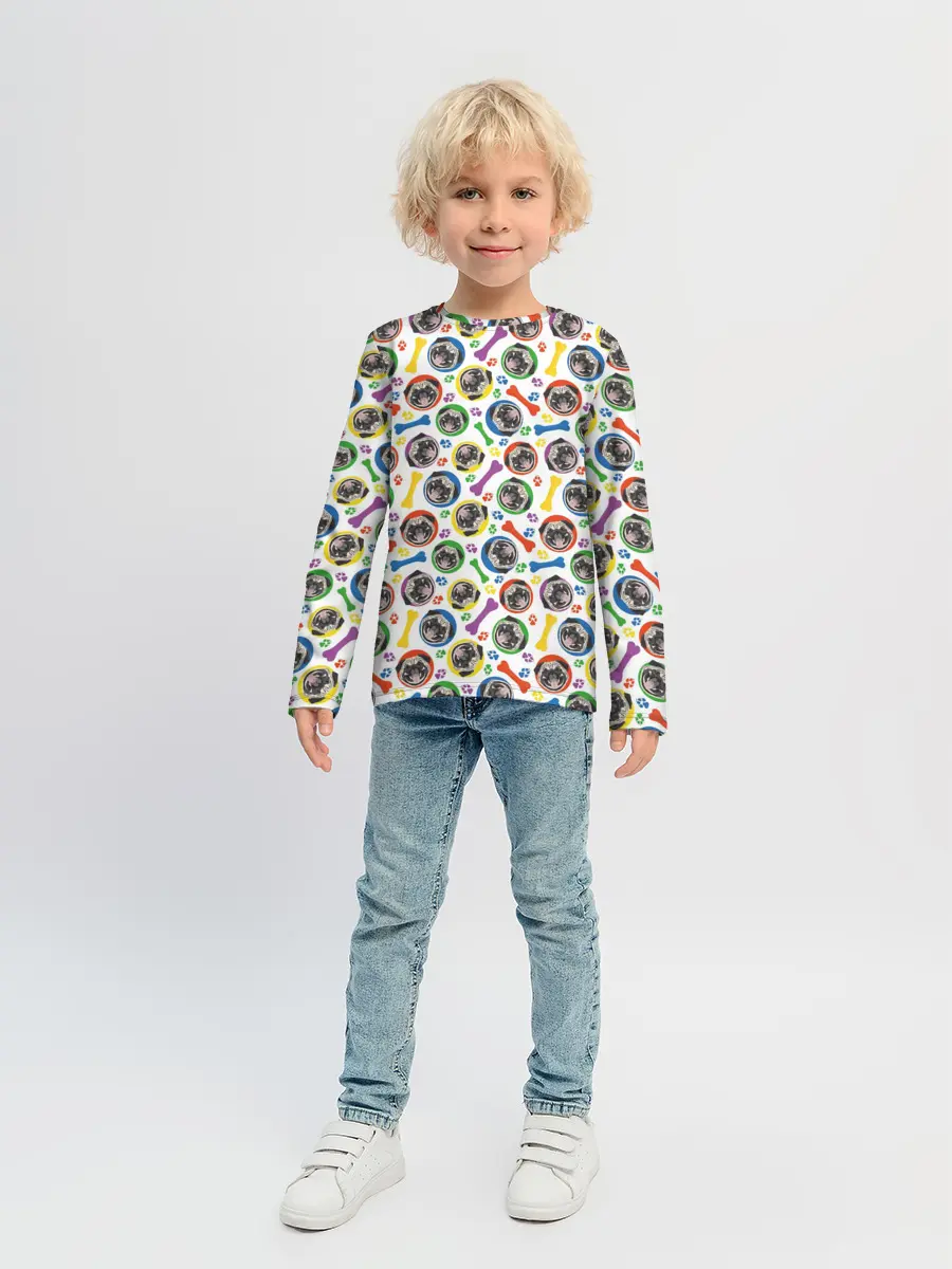 Детский лонгслив / Мопс