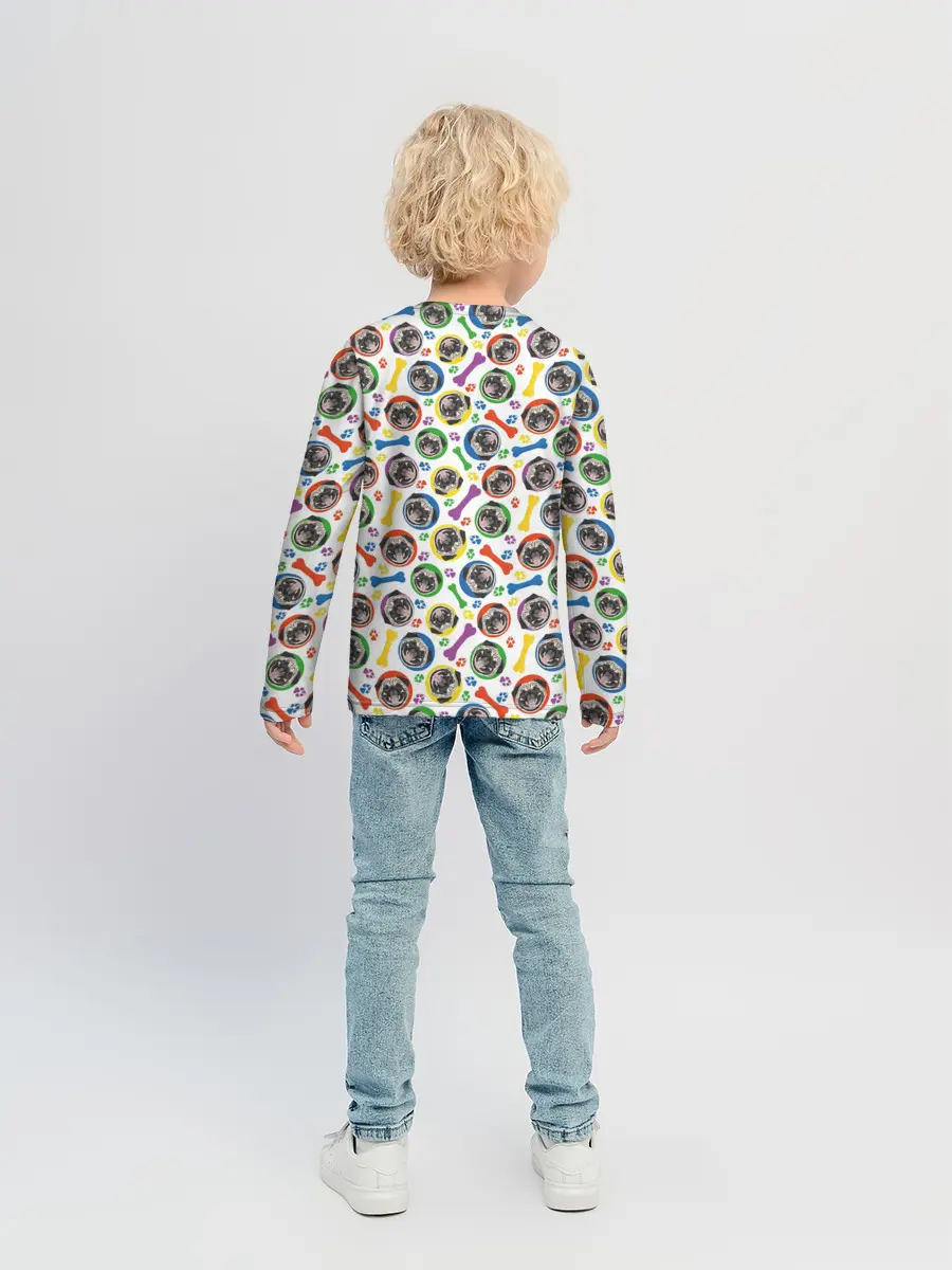 Детский лонгслив / Мопс