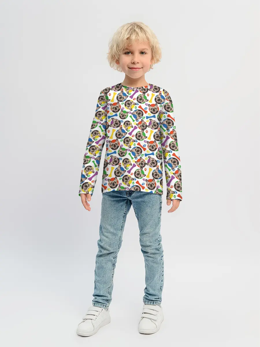 Детский лонгслив / Французский Бульдог