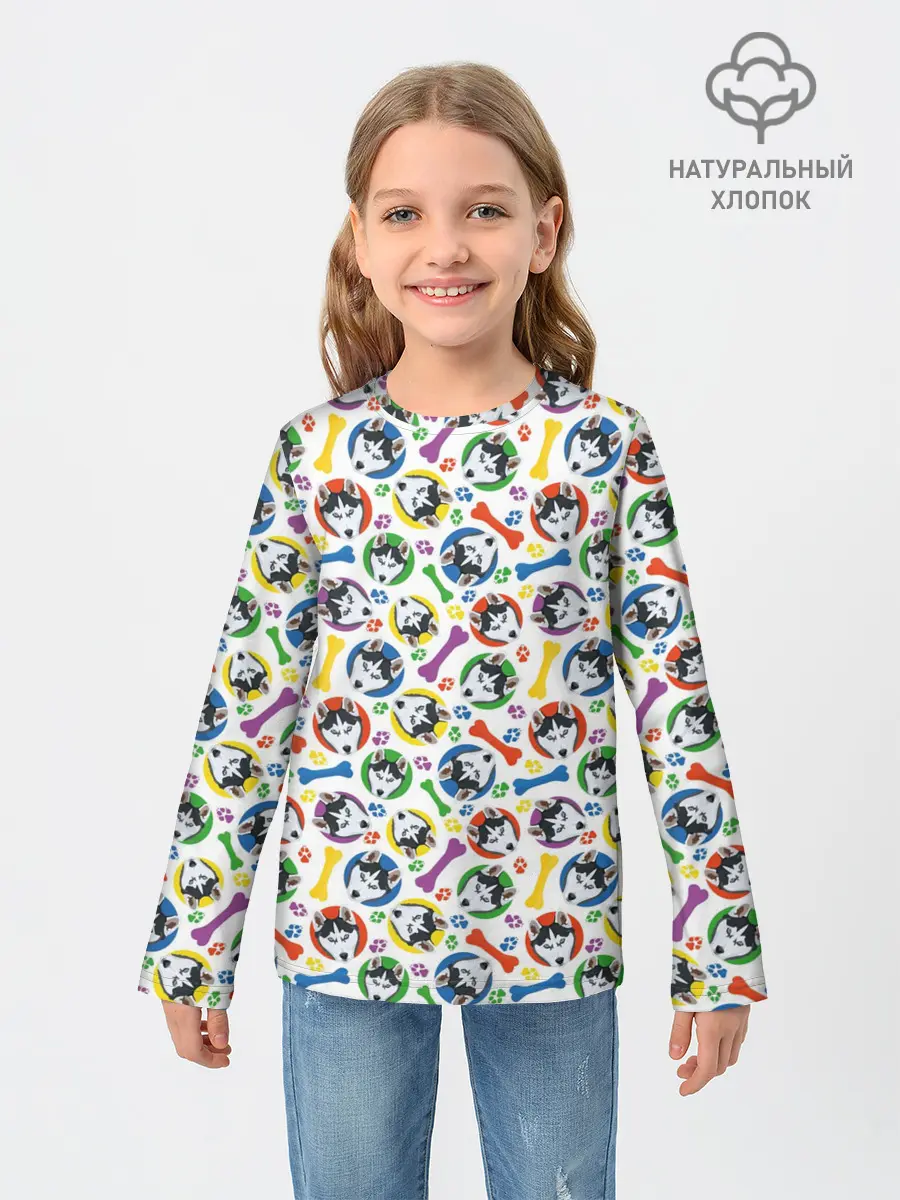 Детский лонгслив / Хаски