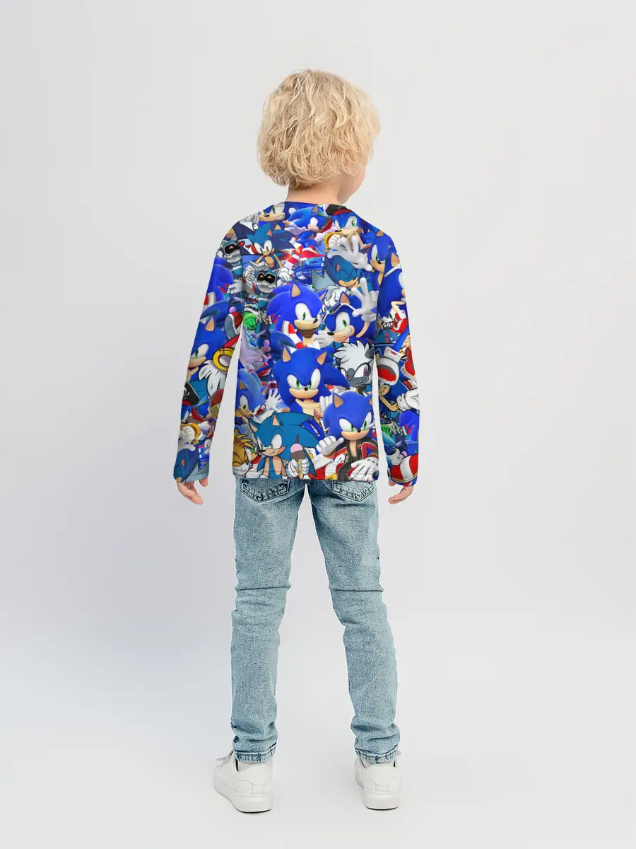 Детский лонгслив / SONIC СИНИЙ ЁЖ СОНИК