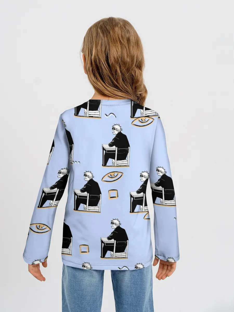 Детский лонгслив / Годжо паттерн