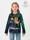 Детский лонгслив / Молнии Майнкрафт