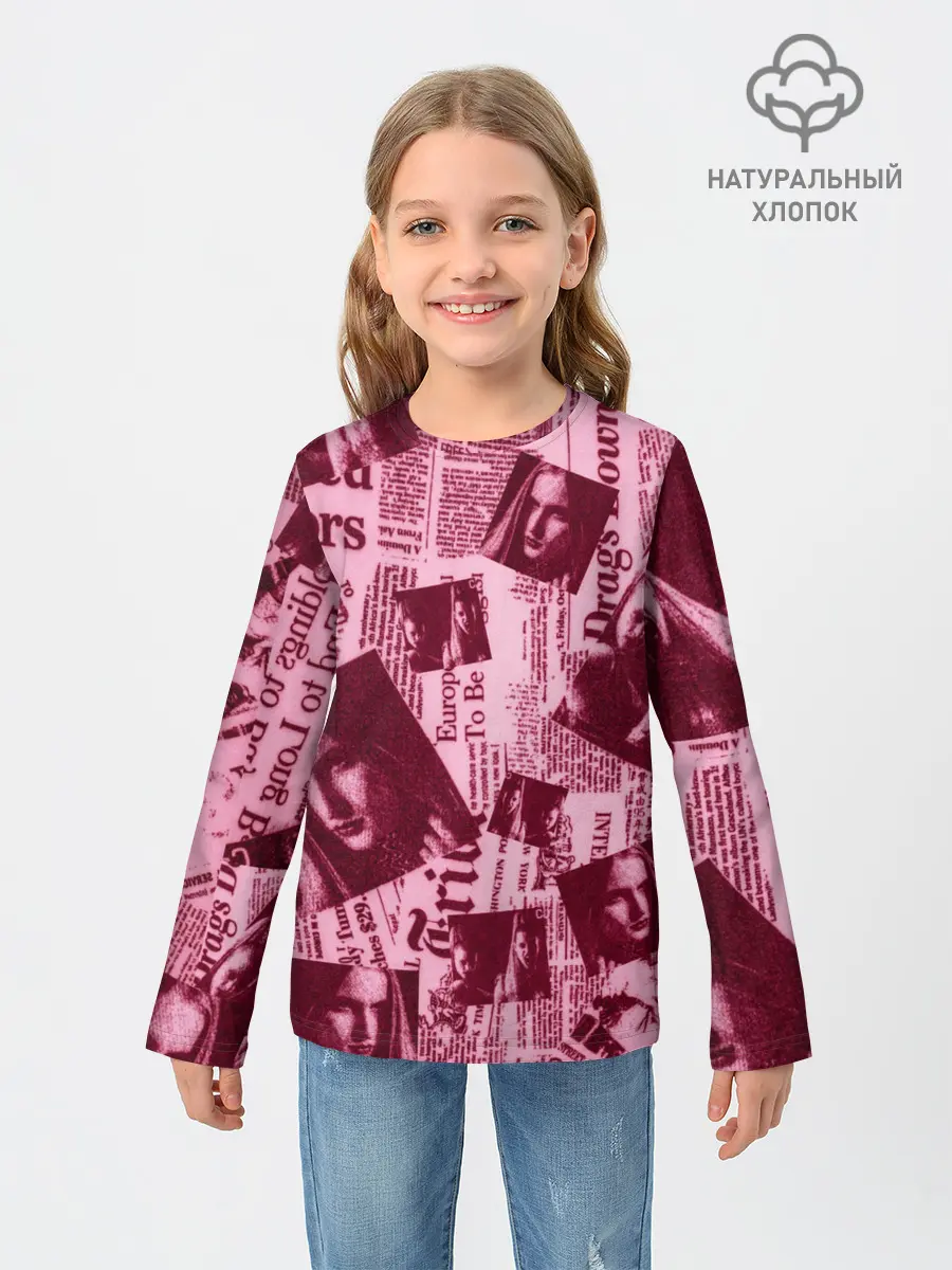 Детский лонгслив / newspaper fashion