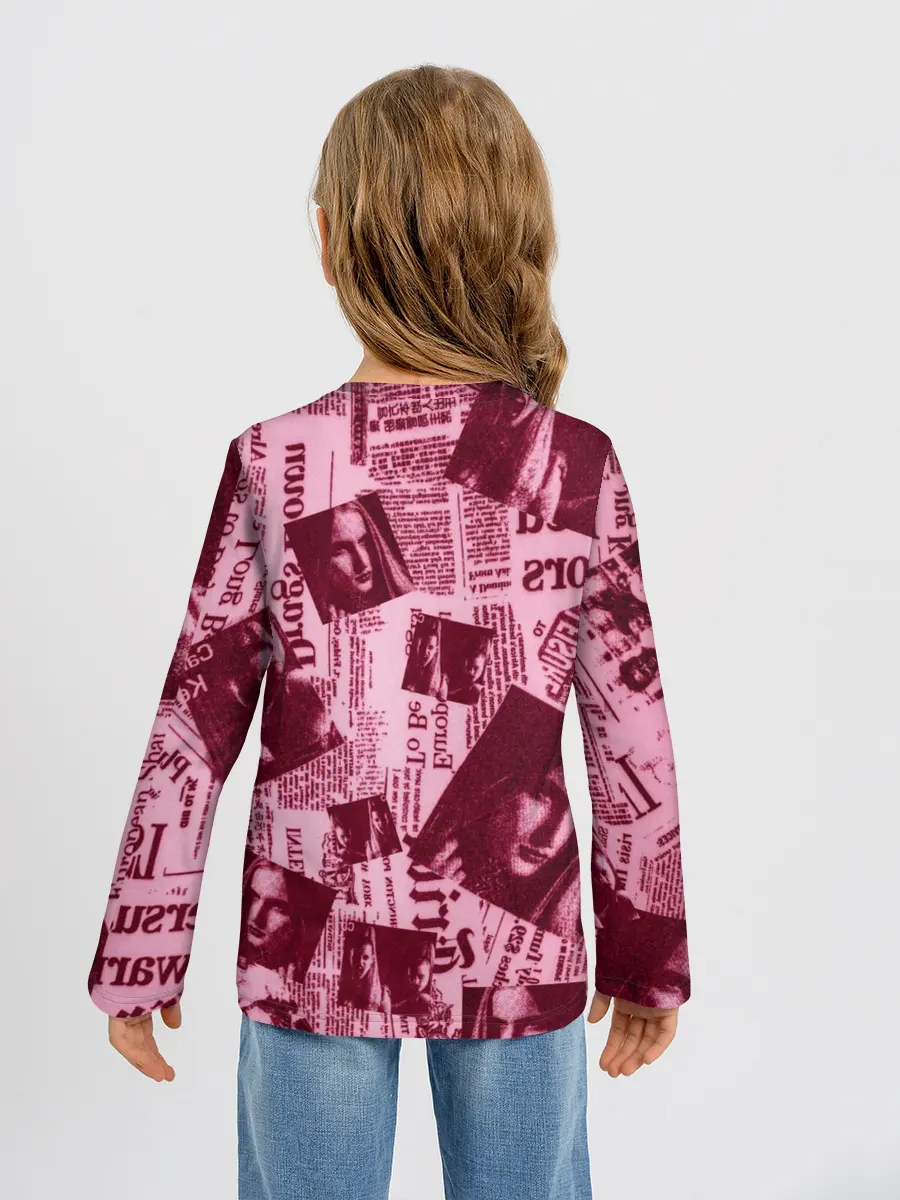 Детский лонгслив / newspaper fashion
