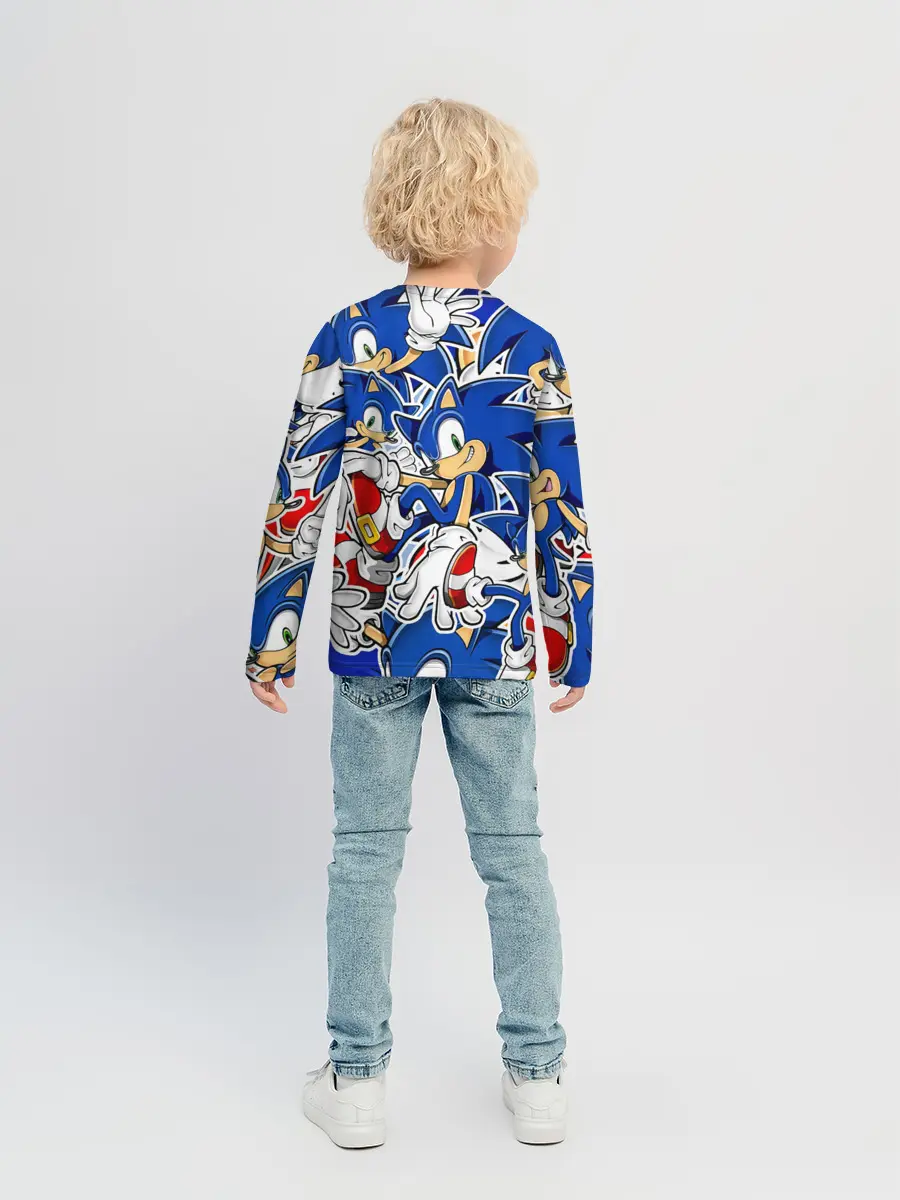 Детский лонгслив / SONIC ПАТТЕРН / СОНИК