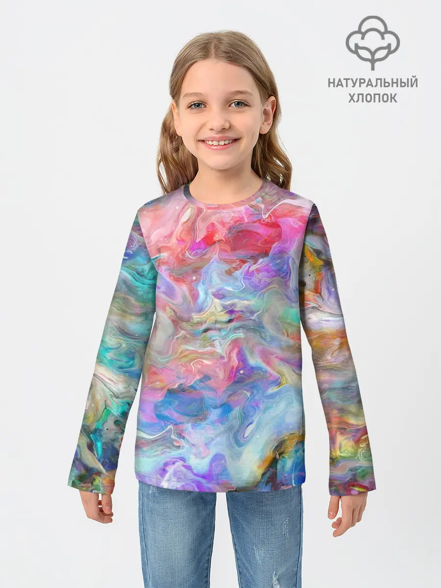 Детский лонгслив / Радужное небо