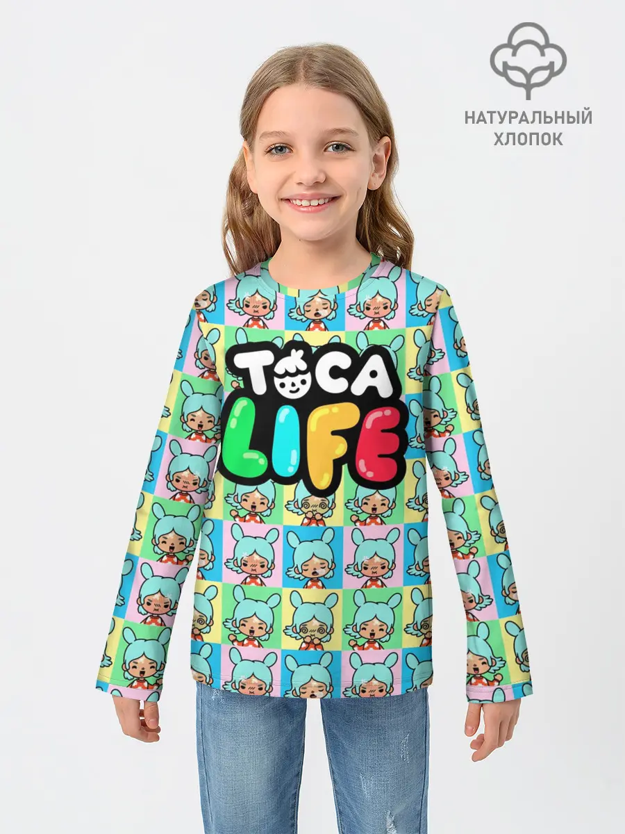 Детский лонгслив / Toca Boca logo | Тока Бока Рита
