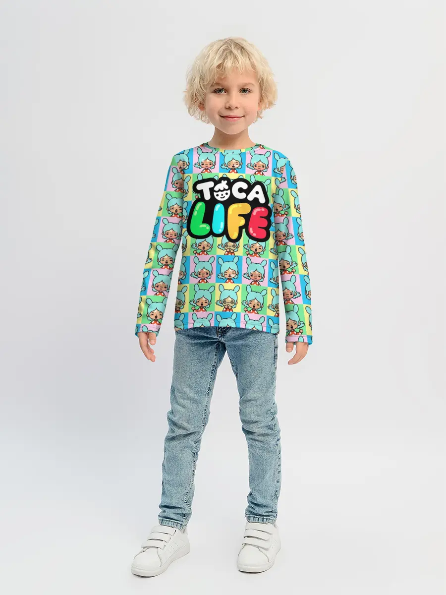 Детский лонгслив / Toca Boca logo | Тока Бока Рита