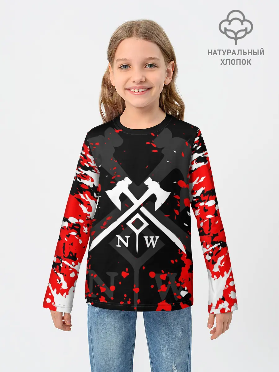 Детский лонгслив / NEW WORLD / НЬЮ ВОРЛД / БРЫЗГИ