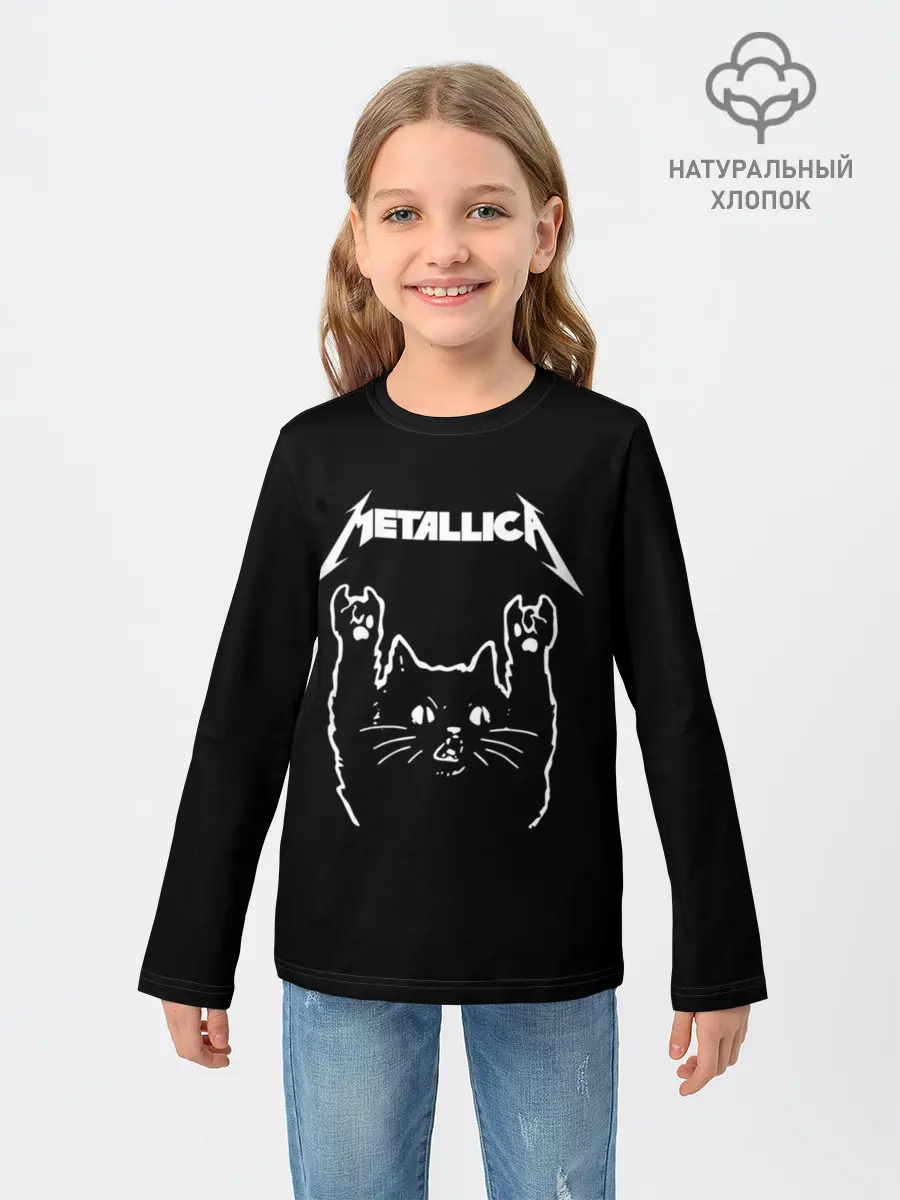 Детский лонгслив / Meowtallica.