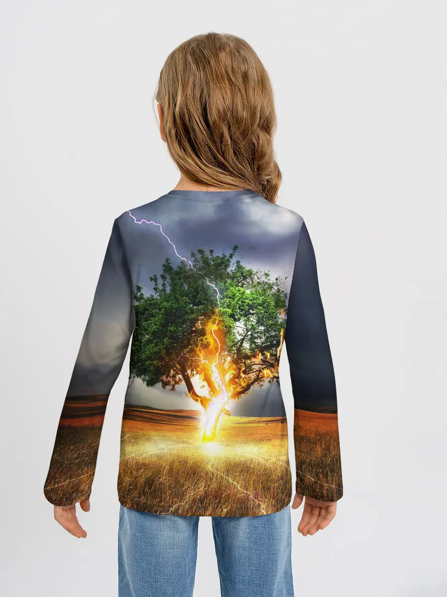 Детский лонгслив / Удар молнией