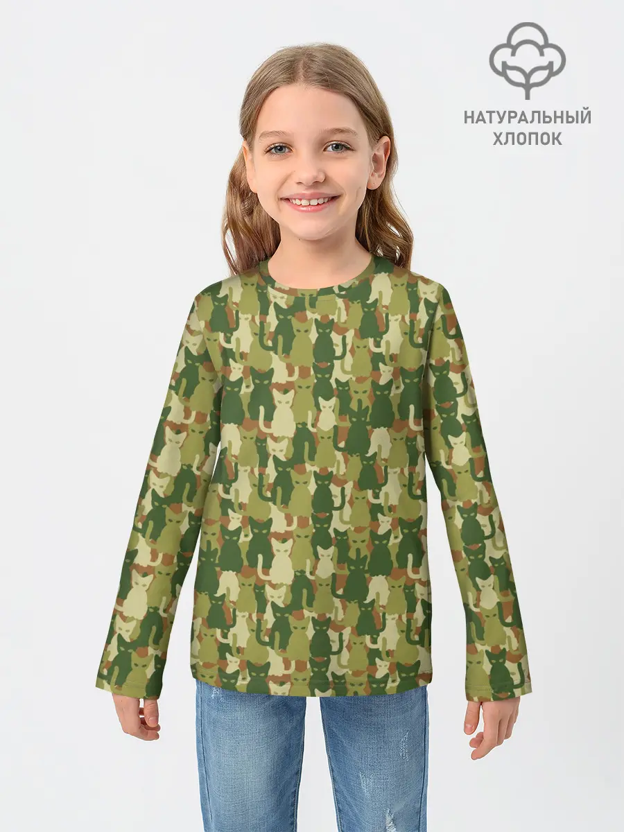 Детский лонгслив / Кошки