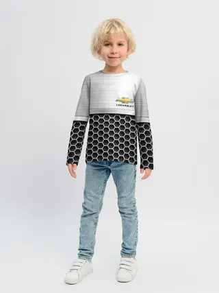 Детский лонгслив / Шевроле | Стальная решетка