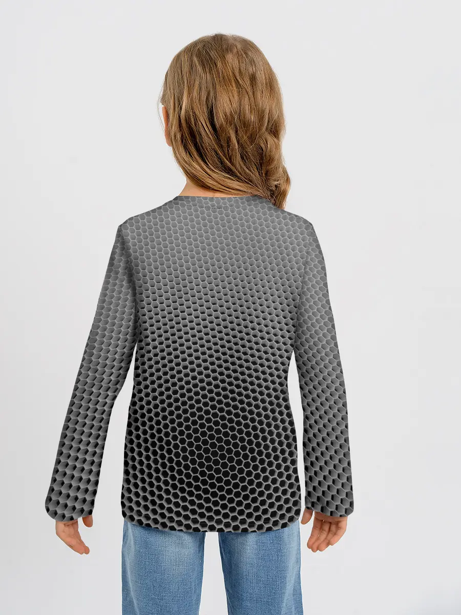 Детский лонгслив / шестиугольная сетка