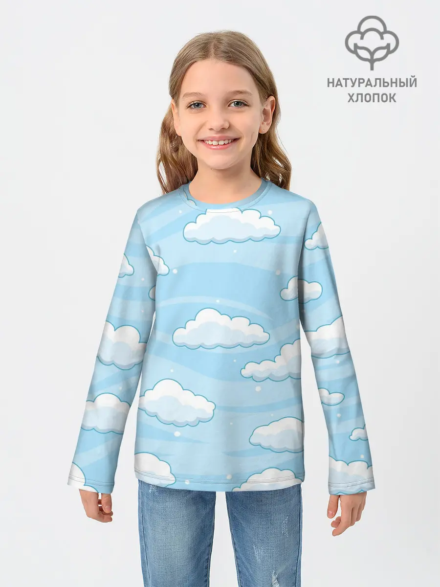 Детский лонгслив / Зимние облака