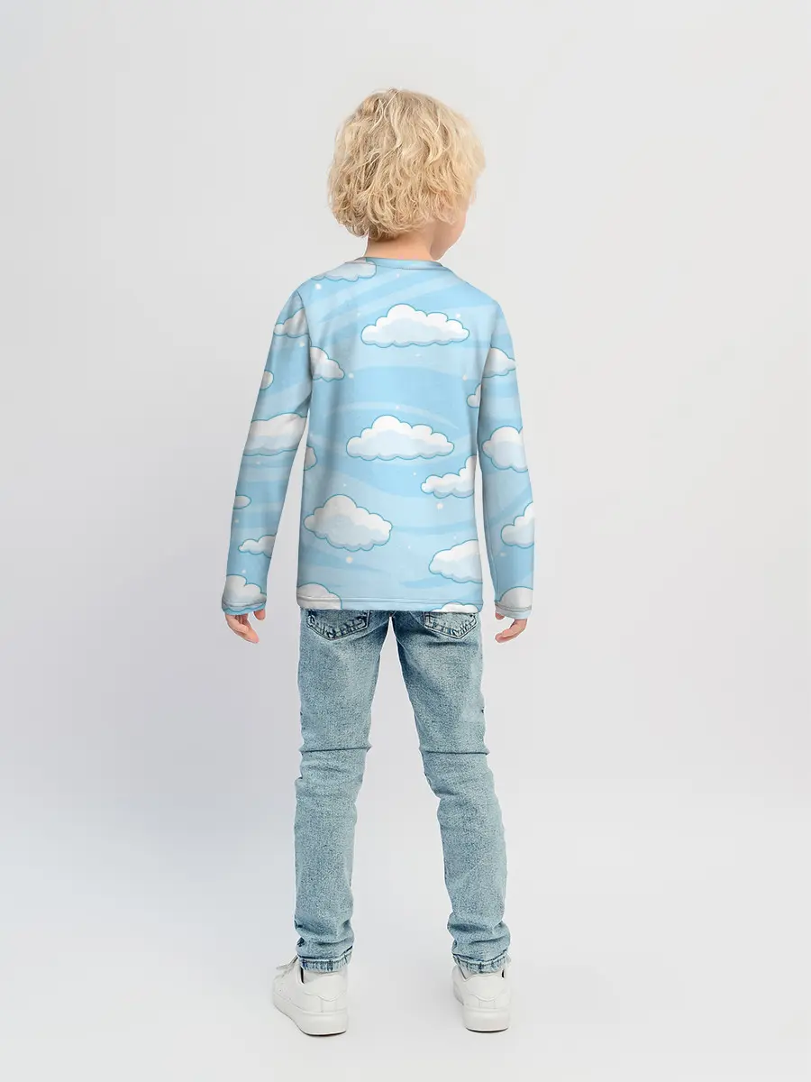 Детский лонгслив / Зимние облака