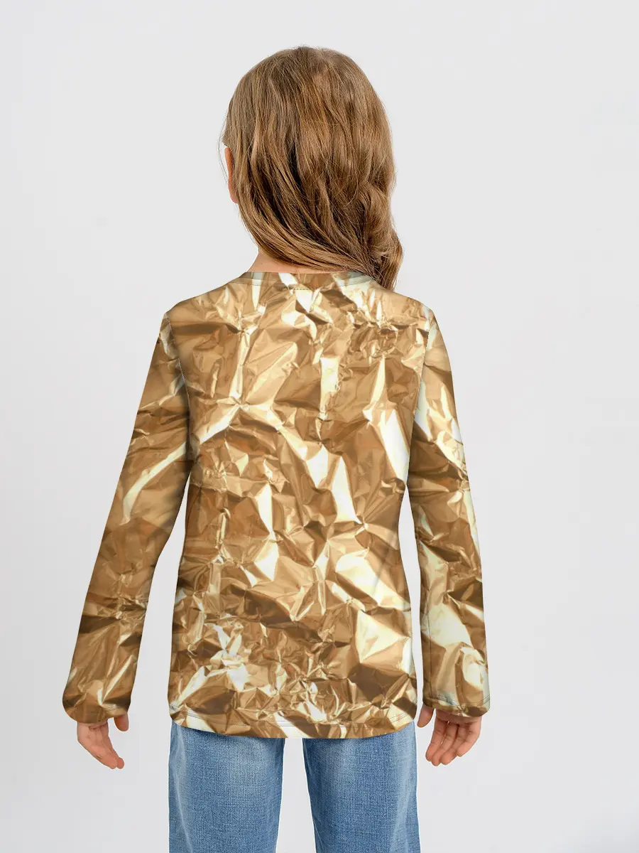 Детский лонгслив / Мятая Фольга